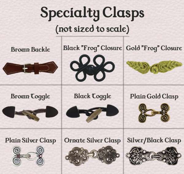 Available Cloak Clasps