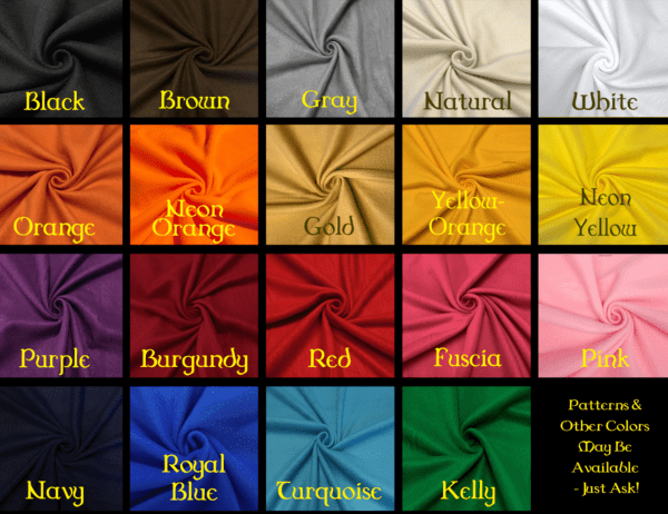 Fleece Colors Available