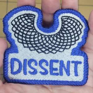 Blue and White Dissent Patch with RGB Collar