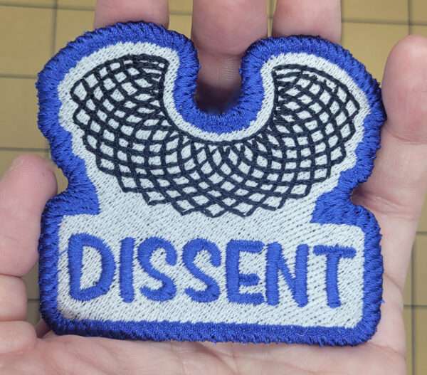 Blue and White Dissent Patch with RGB Collar